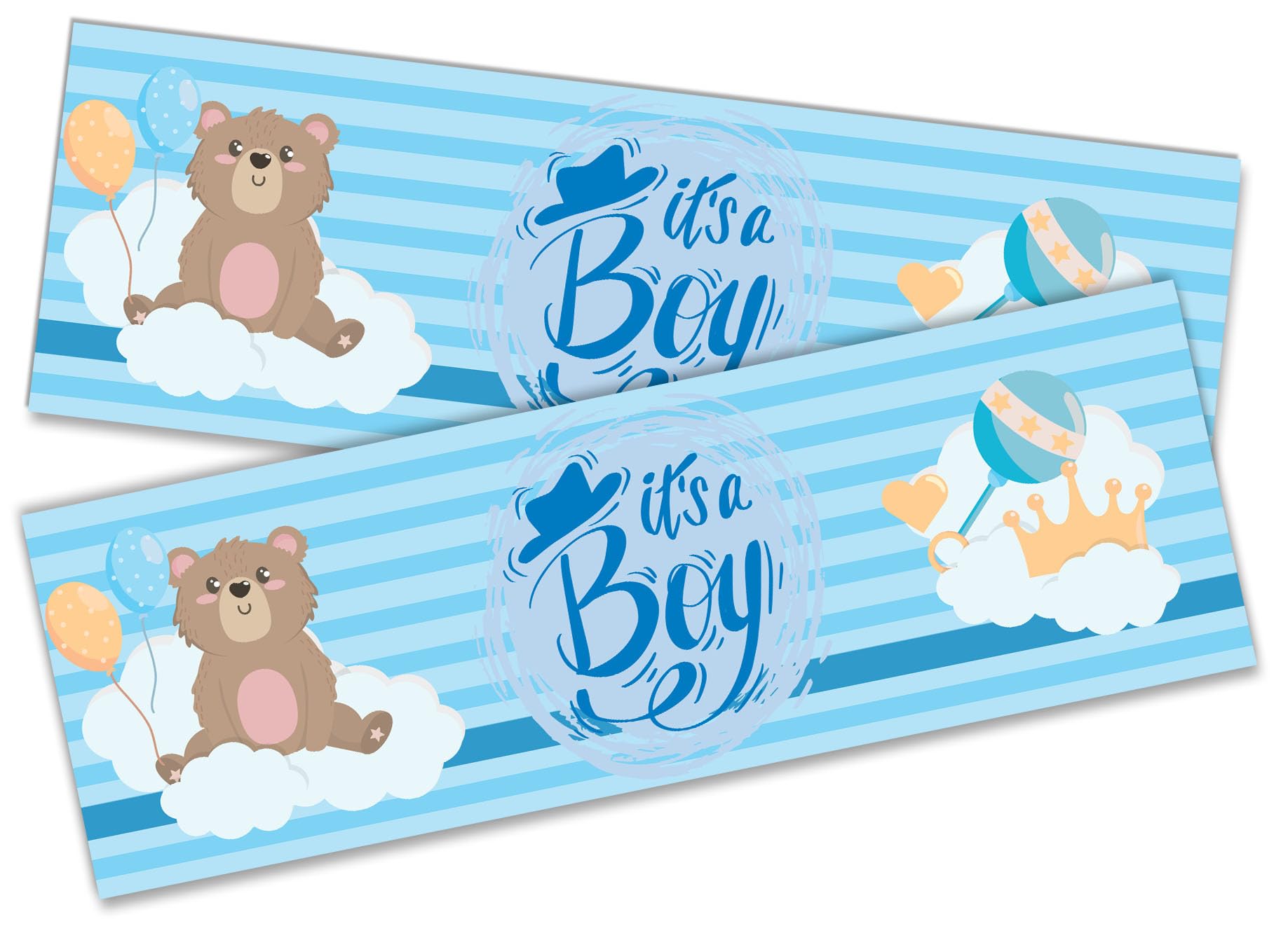 x2 It's a Boy Banner Baby Shower Homecoming Party Decoration 3
