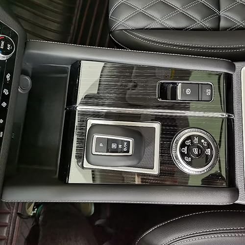 Miniatura 7 de Para Mitsubishi New Outlander 2022 2023 2024 Cubierta interior del panel de cambio de palanca de cambios de la consola delantera (negro)