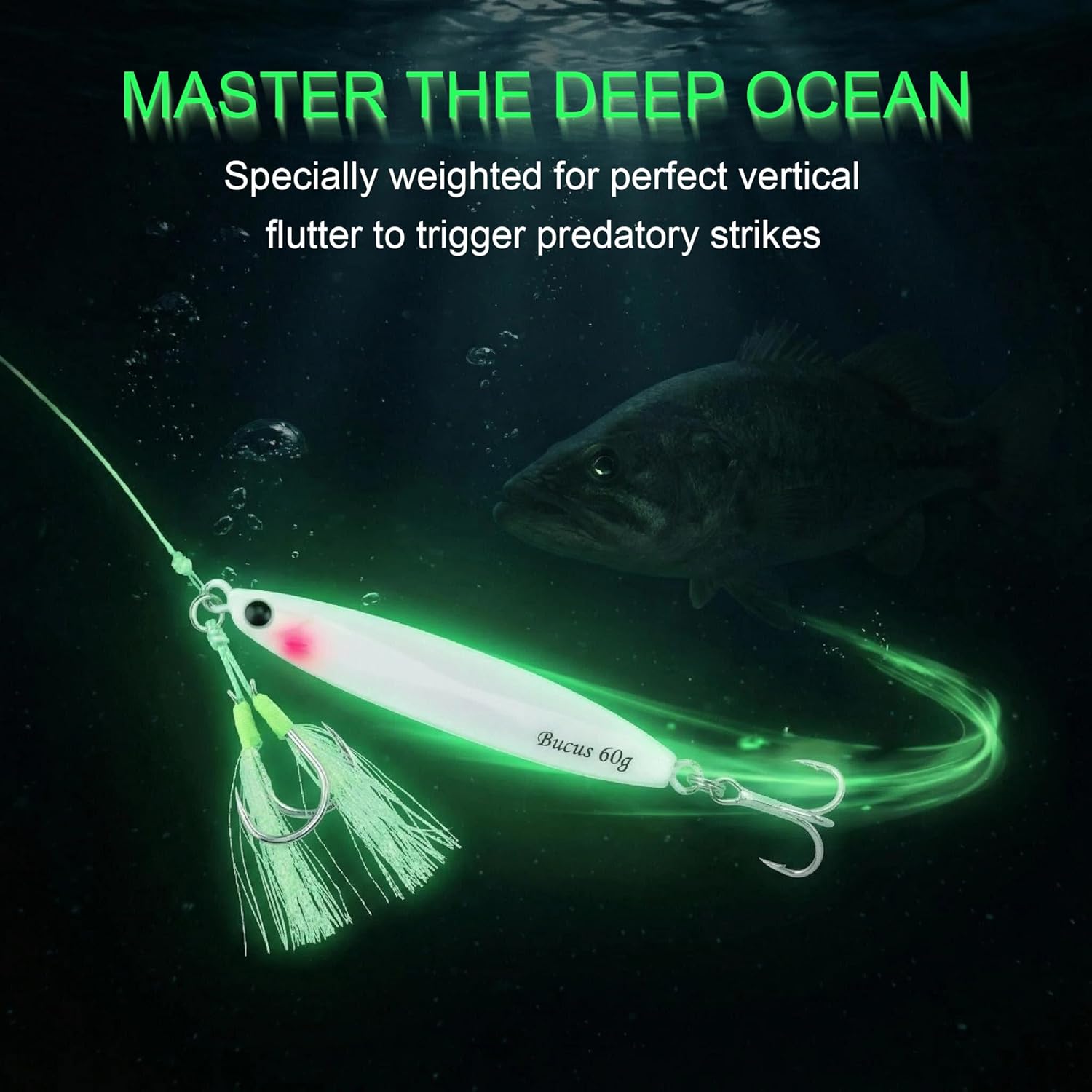 Saltwater Fishing Lures Metal Jigs Vertical Jigging Lure with Treble & Double Assist Hooks, 35-100g 6 pack Laser Glow Spoon Speed Sinking Slow Pitching Jig Offshore Targeting Tuna Mahi-Mahi Yellowtail