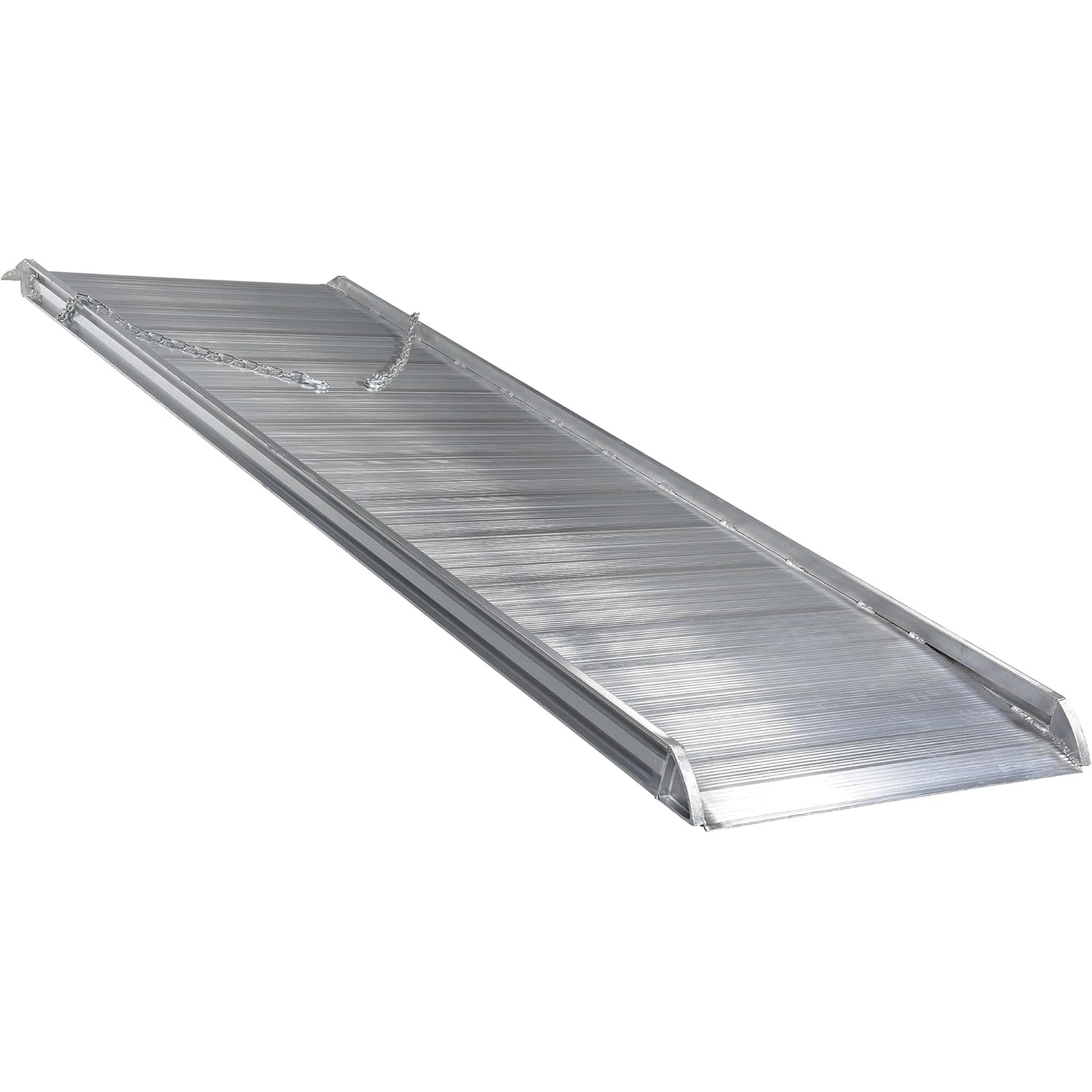 Vestil AWR-38-10A Aluminum Wheel Walk Ramp Overlapping Style 120 in. x 38 in. 2200 Lb. Capacity Silver