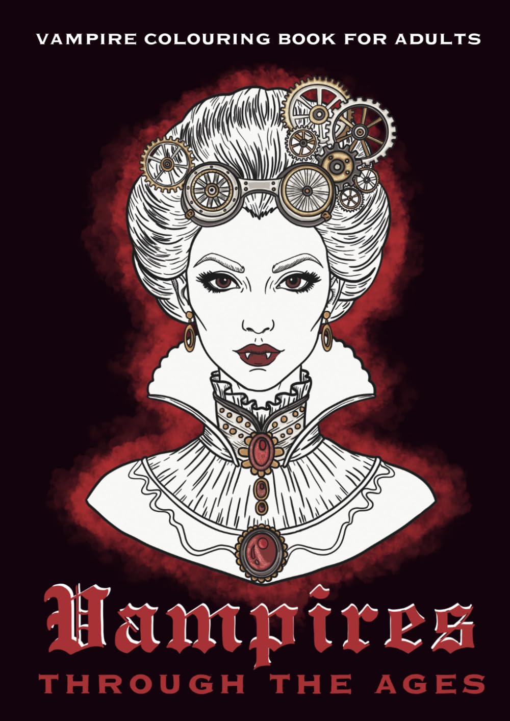 Vampire Colouring Book: Gothic Line Art for Adults