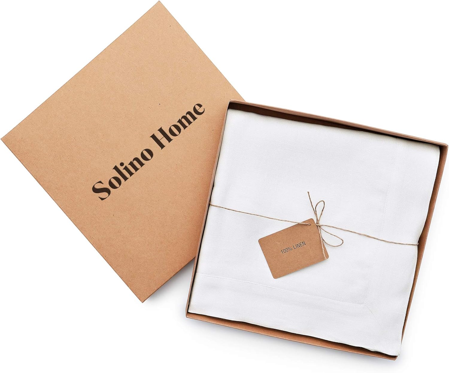 Solino Home Linen White Tablecloth 60 x 132 Inch - 100% Pure Linen Rectangular Tablecloth - Machine Washable Table Cloth for Winter, Mothers Day, Spring, Easter - Fete - Image 4