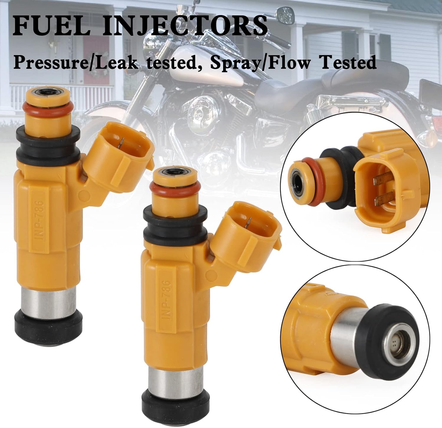 Areyourshop 2pcs Fuel Injectors 49033-1057，INP-786 for KAWASAKI Vulcan 1500 Classic 2005-2008, Vulcan 1600 Mean Streak 2004-2008, Vulcan 1500 Nomad Fi 2000-2004