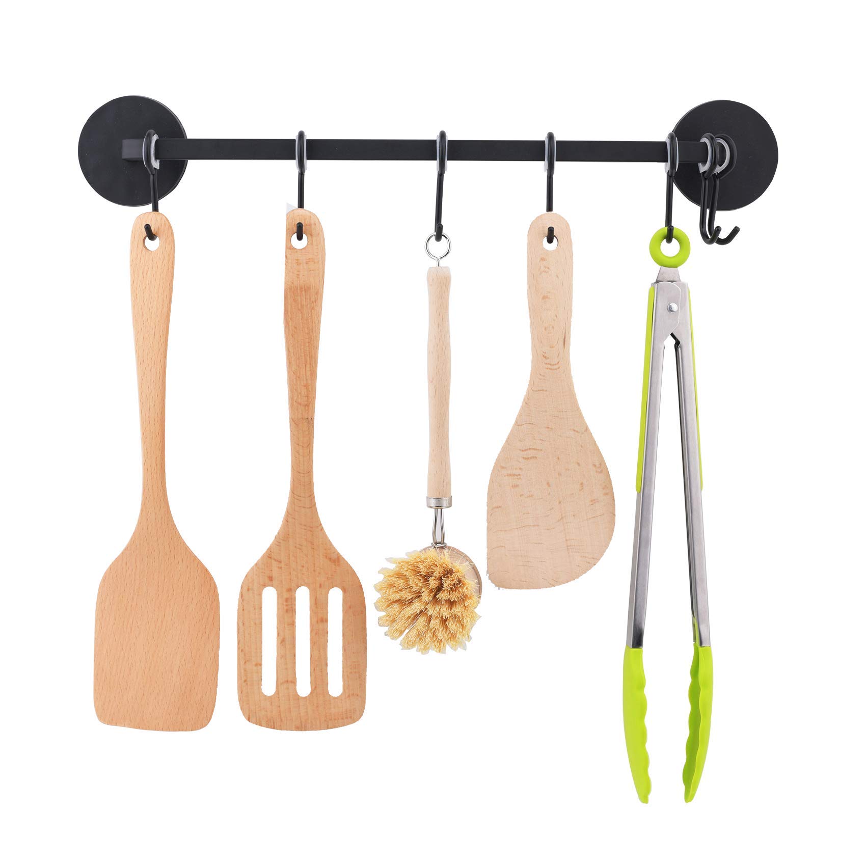 LEVOSHUA 7 Hooks Utensil Holder Untensil Rack