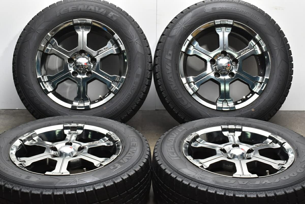 Amazon | 中古 スタッドレスタイヤホイール 4本セット 16インチ 7J +35 