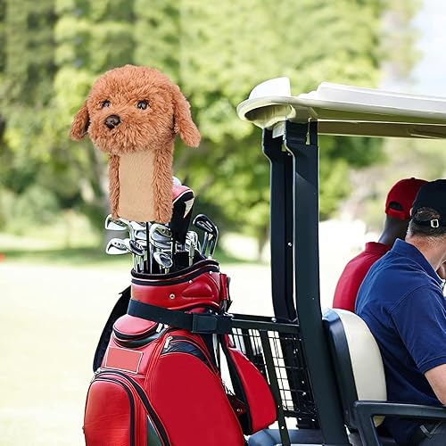 Miniatura 8 de Bozily Fundas de golf, fundas para la cabeza de garabato, fundas para cabeza de palo de golf para perros y garabatos dorados, adorable y suave