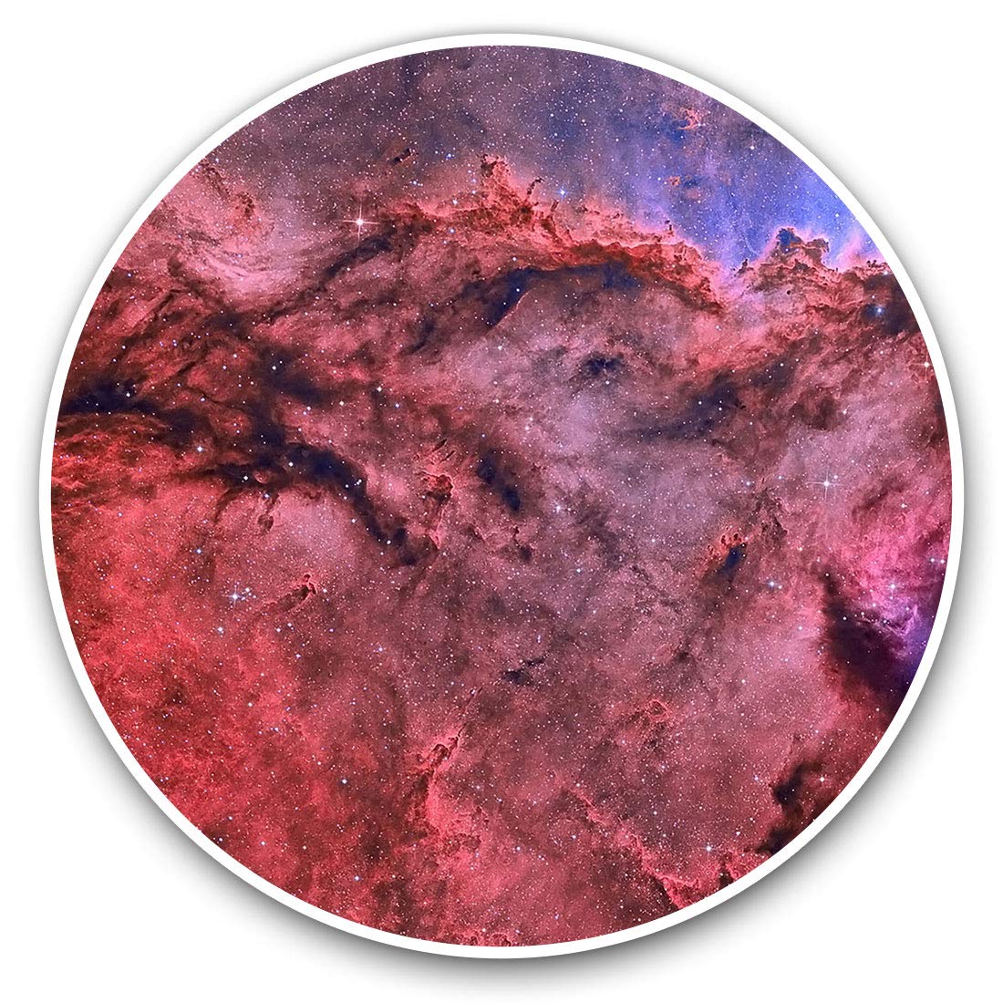 Vinyl Stickers (Set of 2) 10cm - Red Emission Nebula Space NASA Decals for Laptops,Tablets,Luggage,Scrap Booking,Fridges, 8943