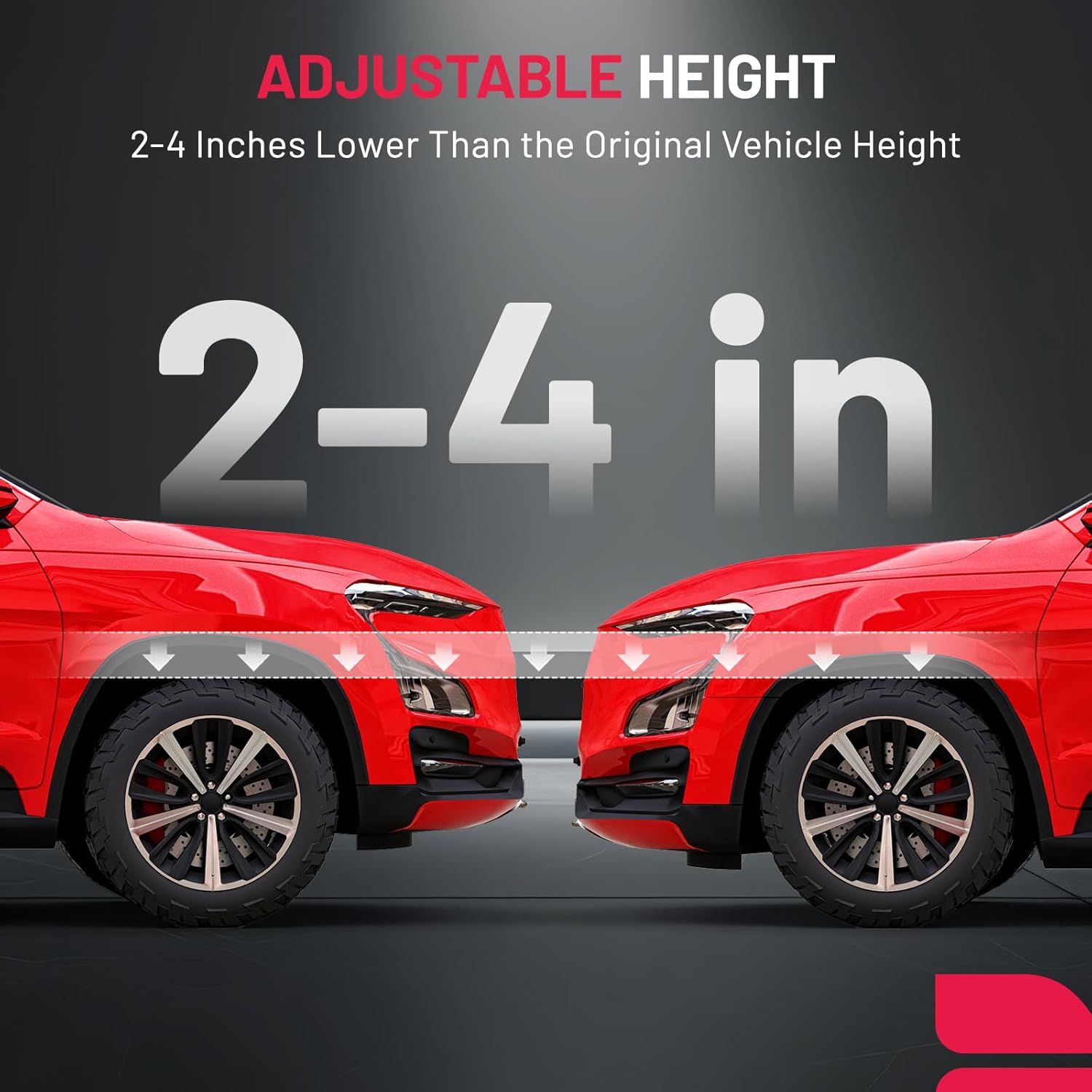 BDFHYK Coilovers Compatible with Toyota Camry 1992-2001, Avalon 1995-2003, Solara 1999-2003, Compatible with Lexus ES300, 4 PCS Adjustable Height Coilovers Suspension Kit Lowering Kit, Red