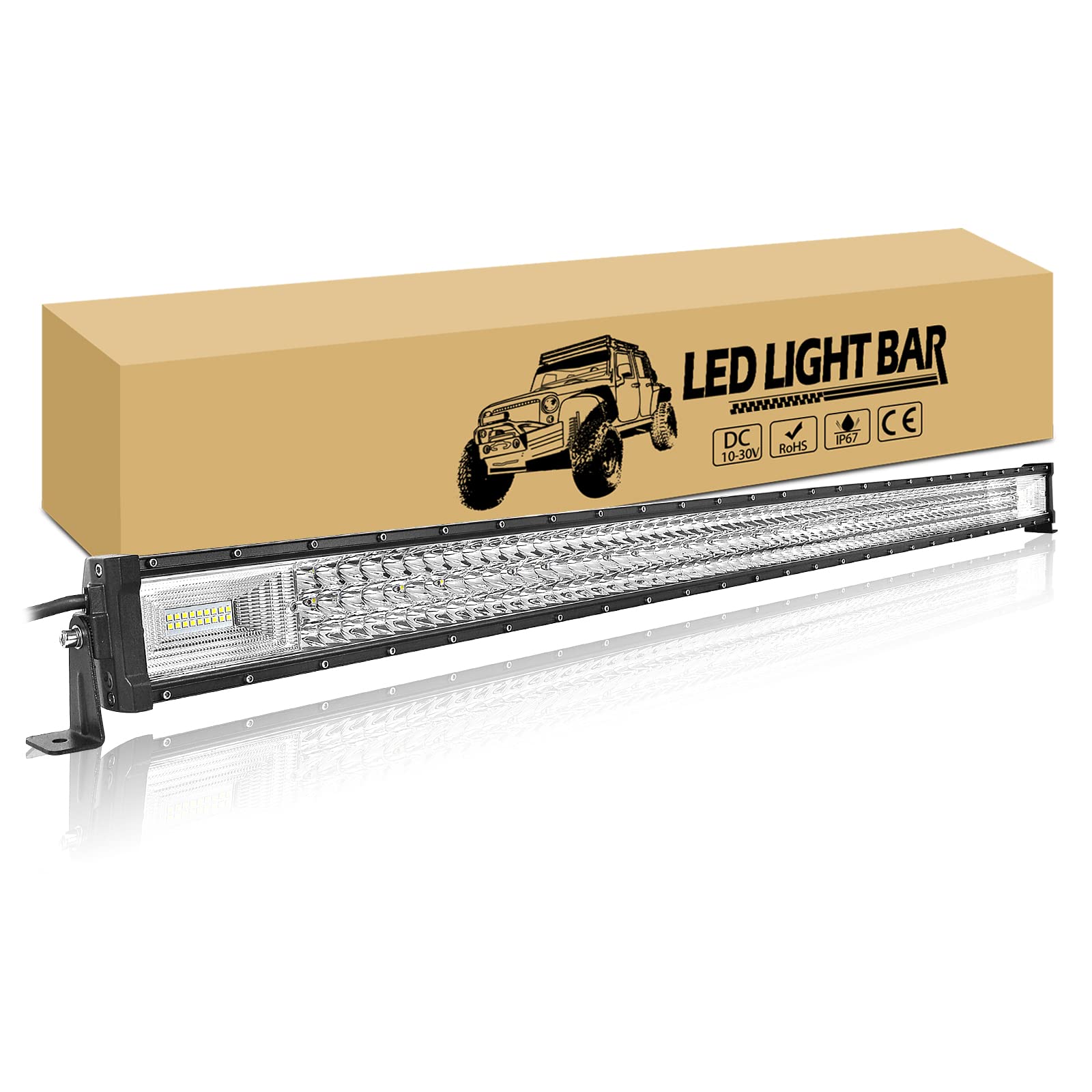 RIGIDON 52 Pouces 130 cm 675W Barre de Led 4x4, Straight Light Bar 12V 24V