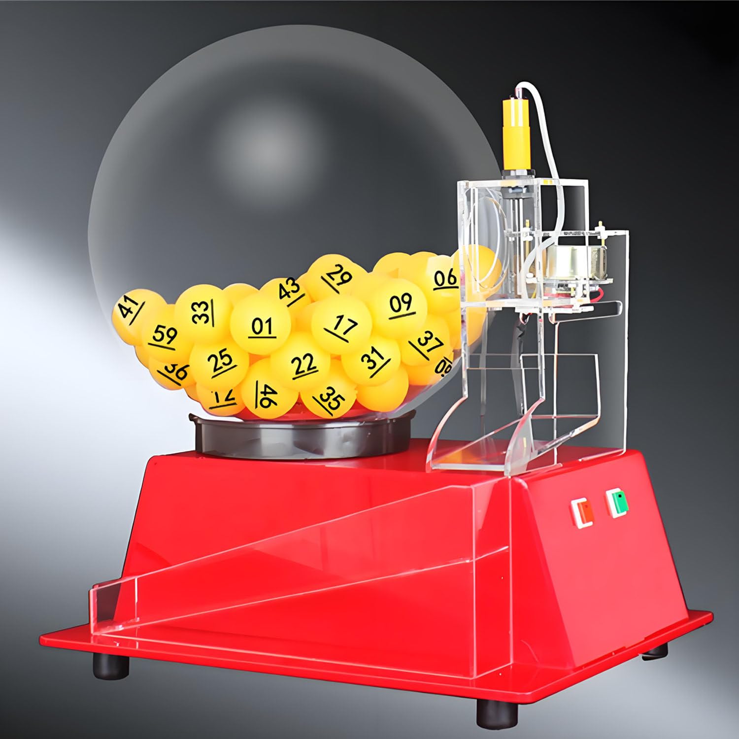 Zestaw do gry w bingo, automatyczna maszyna do losowania kulek, elektroniczna maszyna do losowania kulek, generator liczb losowych do gier w bingo, draftów, imprez, wydarzeń Red