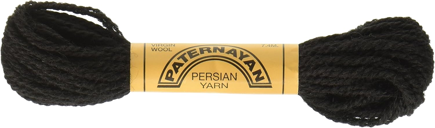 Paternayan 54-220 Persian Yarn, 8-Yard, Black/Charcoal Very Dark