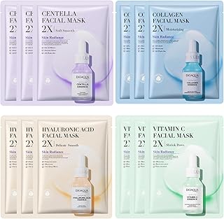 12PCS Essence Sheet Mask, Hydrating Sheet Face Mask Set, Fac