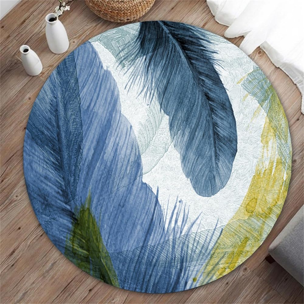 Tapis rond antidérapant 120cm Highdi pour sécuriser le sol de la cuisine ou du salon