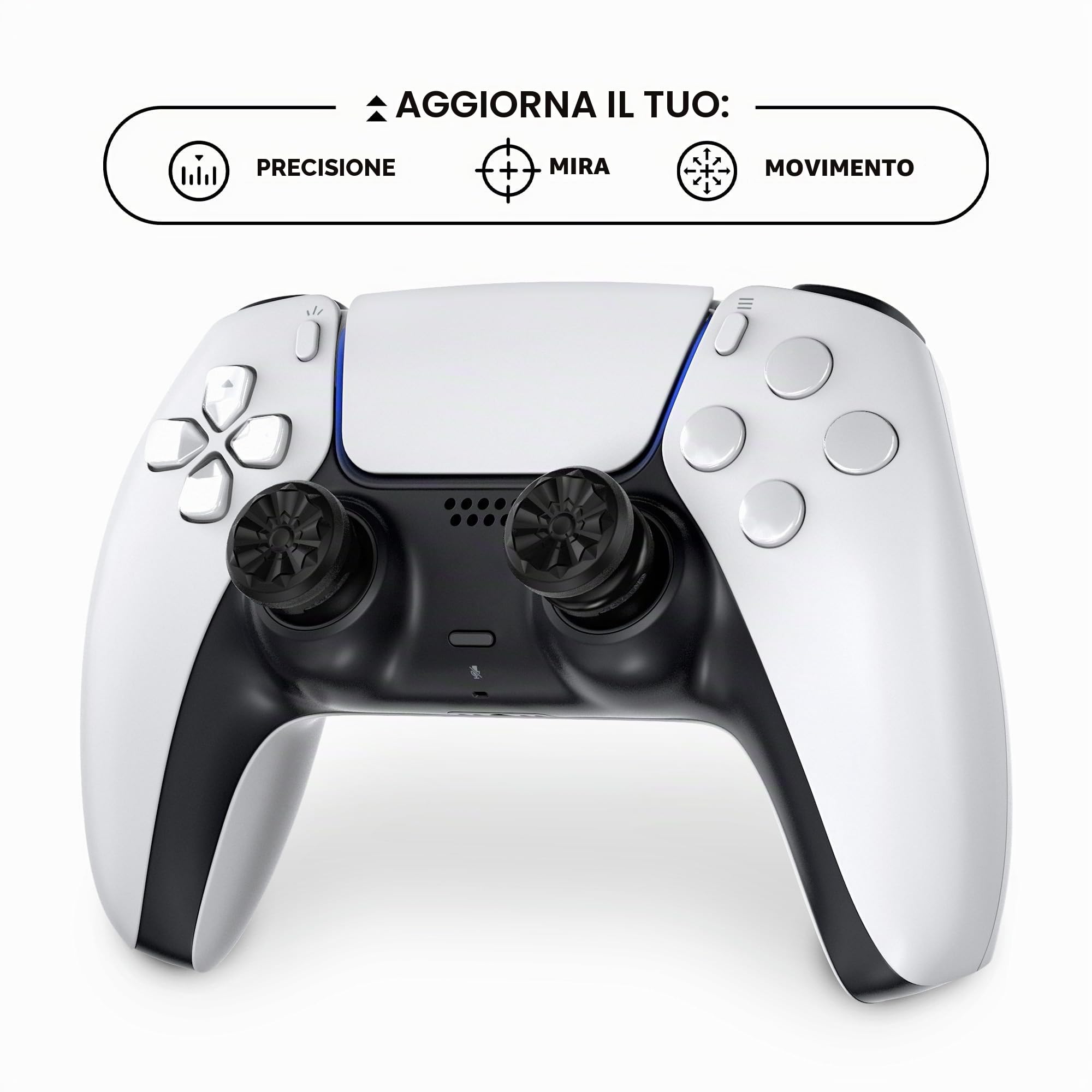 KontrolFreek FPS Freek Galaxy Black Gommini per Controller PS5 | Rialzi e Protezione per Joystick PS5 & PS4 | Precisione & Aim Assist | Nero
