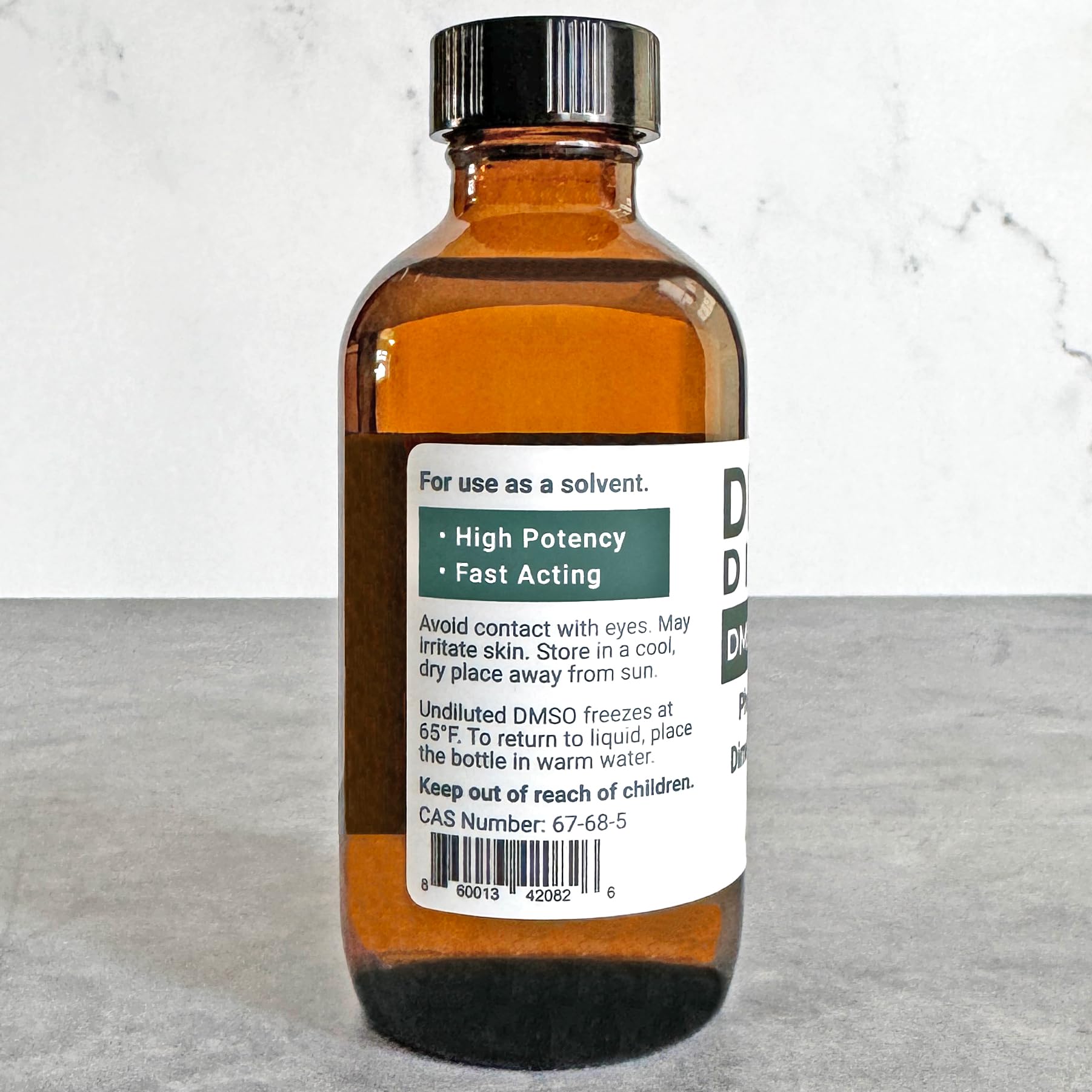DMSO 4 oz Glass Bottle 99.99% Pure Pharma Grade Liquid Dimethyl Sulfoxide High Purity - DMSO Direct