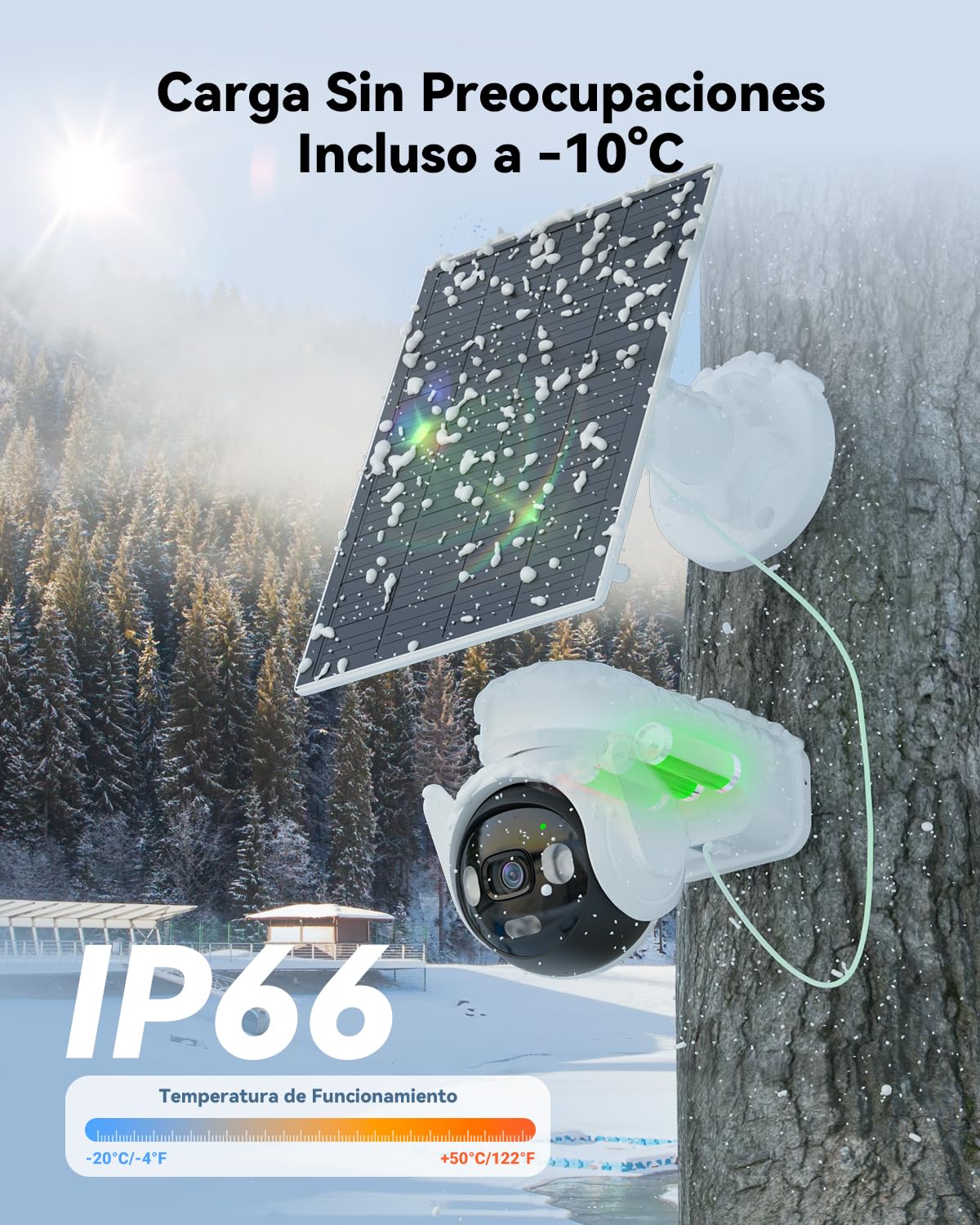 Imou 5MP Cámara Vigilancia 4G WiFi Dual, Grabación 24/7 AOV, Cámara Exterior Solar con Batería 10000mAh, Detección Humana/Vehículo, Visión Nocturna Color, Mode Privado, Incluye Sim y 32GB Tarjeta SD