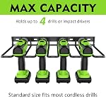 2 Pack Power Tool Organzier Wall Mount, Thicked Heavy Duty Drill Holder Wall Mount, Drill Organizer for Garage Pegboard Workshop Men Gifts For Dad Husband