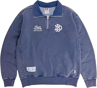 BEN DAVIS スウェット ベンデイビス ウォッシュ加工 ハーフジップ トレーナー 裏起毛 メンズ ヴィンテージ ハイネック