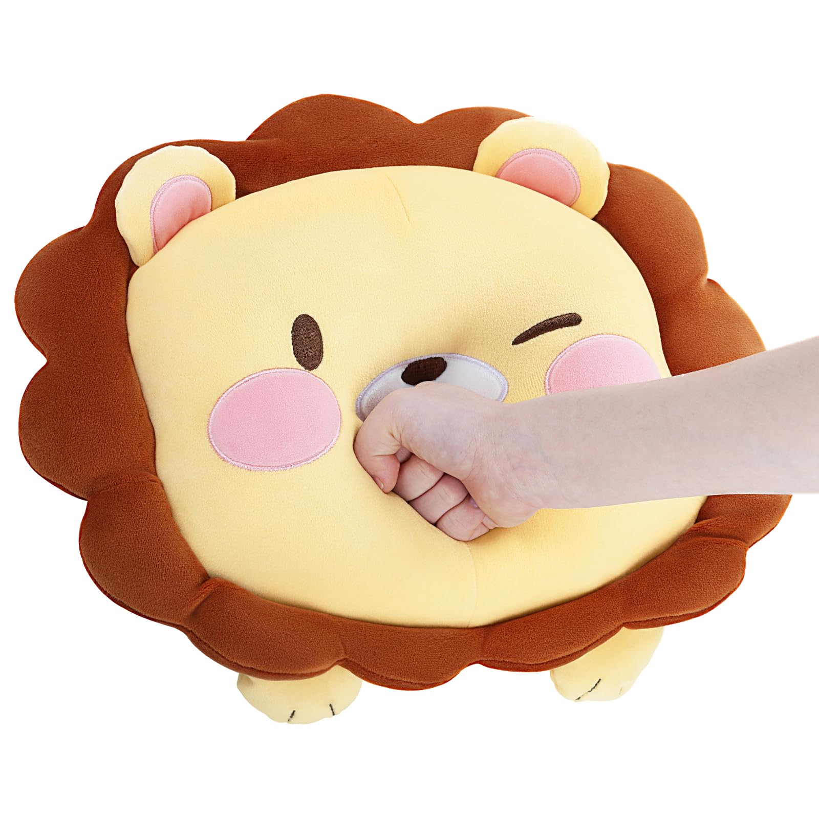 GAGAKU Plush Pillows Cuddle Cushion Cute Plushies Soft Toys Large Stuffed Animal Pillow Plush Toys Kawaii Gifts for Kids (15", Lion)