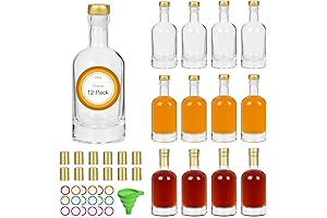 3 oz Mini Liquor Bottles for Wine, Beverages, Beer, and Soda (Pack of 12)