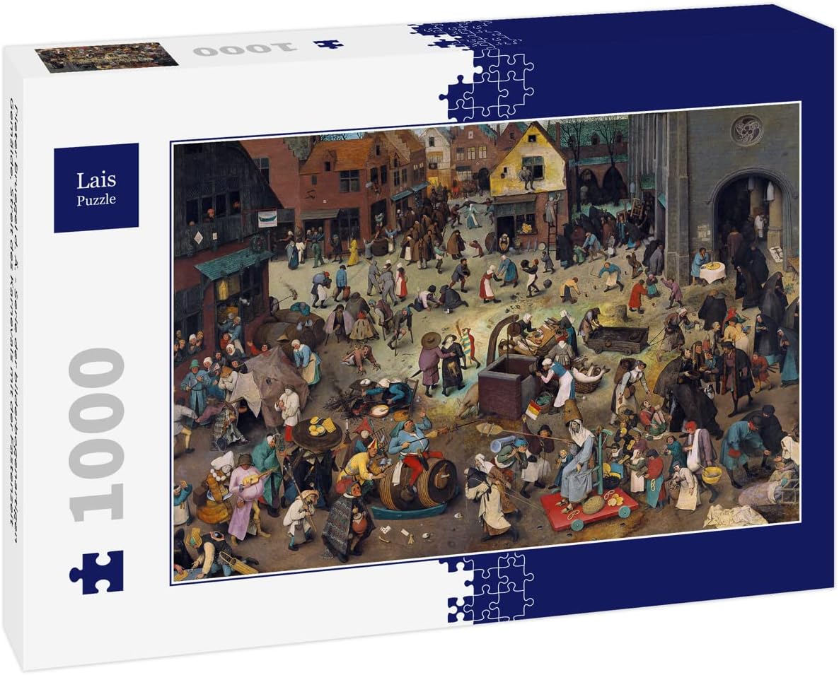 Lais Jigsaw Puzzle Pieter Bruegel the Elder - Series of the Arched Paintings, The Battle of Carnival and Lent 1000 pieces