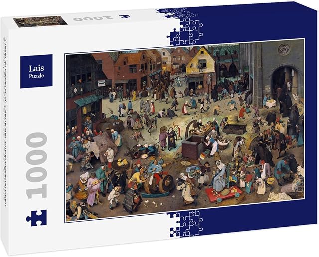 Lais Jigsaw Puzzle Pieter Bruegel the Elder - Series of Arc-like Paintings, Dispute between Carnival and Lent 1000 Pieces