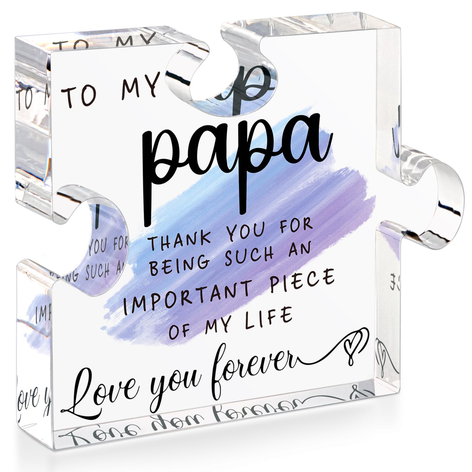 Papa Gifts from Grandkids - Papa Gifts from Grandchildren - Best Papa, Grandpa, Grandfather Gifts Card, Papa Fathers Day, Grandparents Day, Birthday Gifts from Grandkids - Papa Puzzle Piece