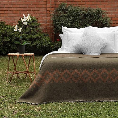 Miniatura 18 de Manta gruesa de lana de alpaca pesada para acampar al aire libre en interiores, mantas suaves de lana de alpaca peruana que vienen en diseño étnico