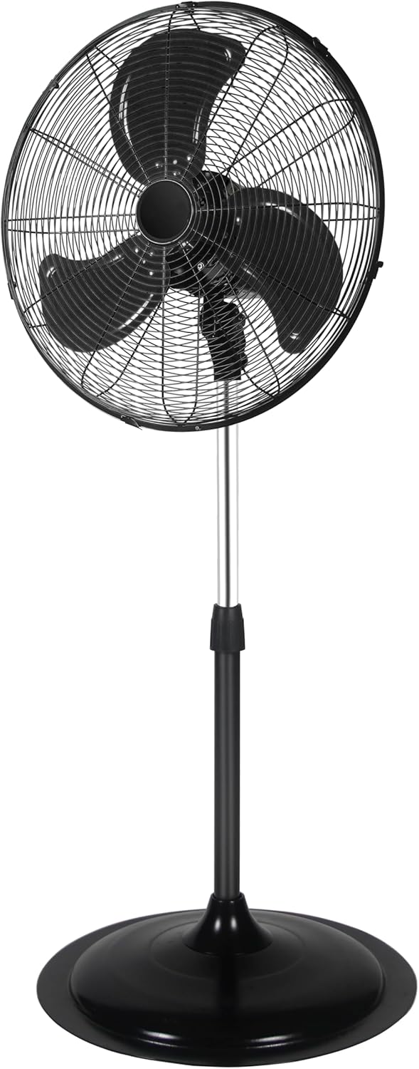 W58337 VF-20PX - 20" Oscillation Pedestal Fan-Black blade