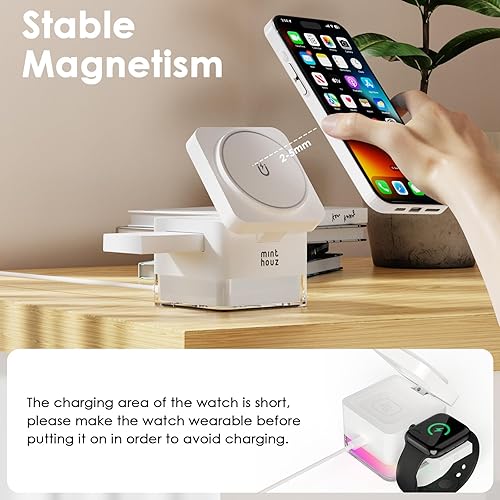 Miniatura 4 de Estación de carga plegable 3 en 1 de Apple para iPhone, cargador inalámbrico para iPhone 17 Air 16 15 14 13 12 Pro Max Plus, almohadilla de carga