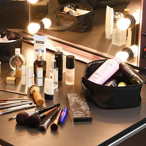 Miniatura 6 de BYOOTIQUE Estuche para brochas de maquillaje, soporte portátil para brochas de artista, bolsa organizadora de cosméticos de viaje, bolsa grande de