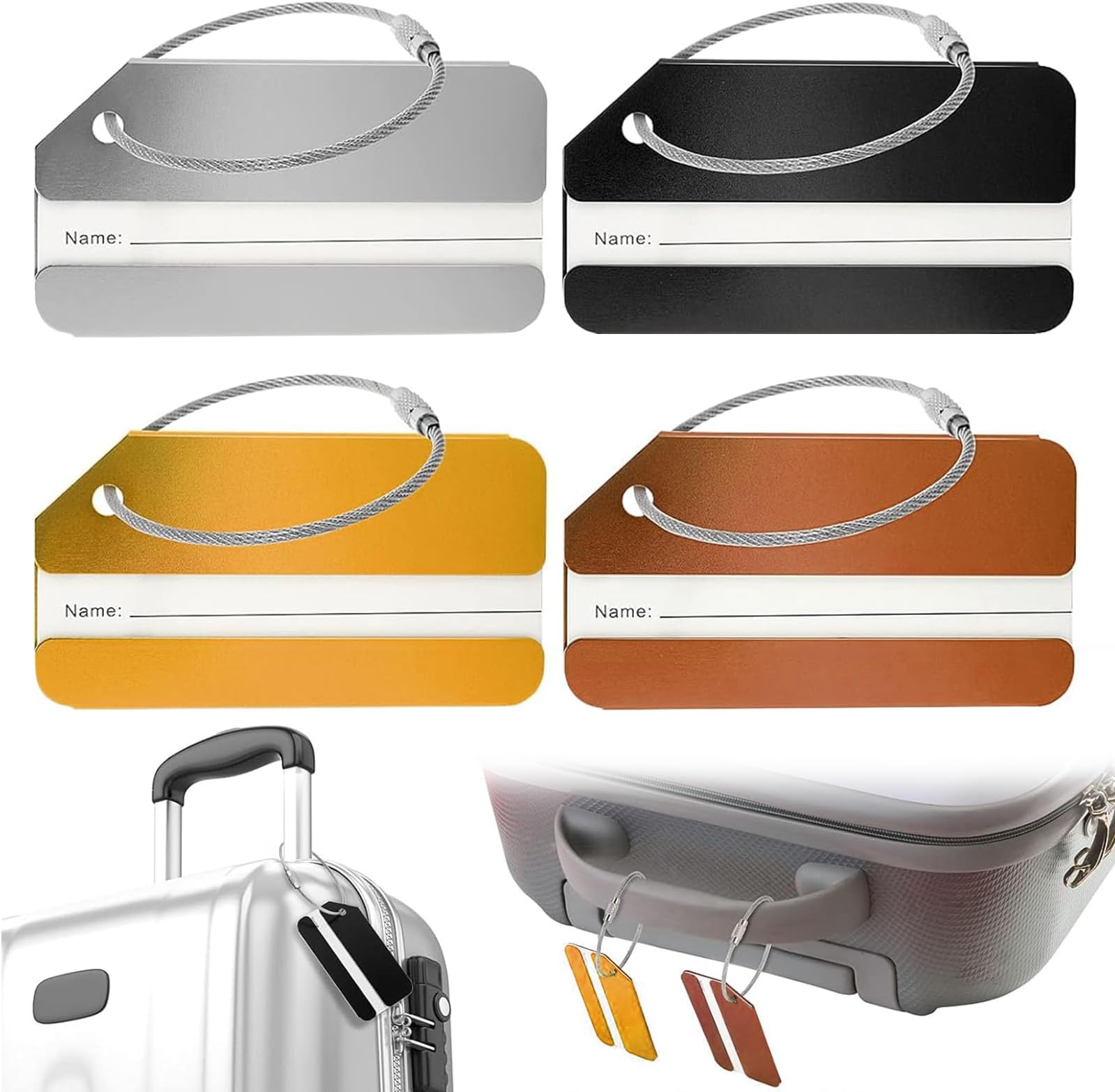 SIOPPKIK 10Pcs Etichette Per Bagagli Luggage Tag Viaggio Luggage ID Tag