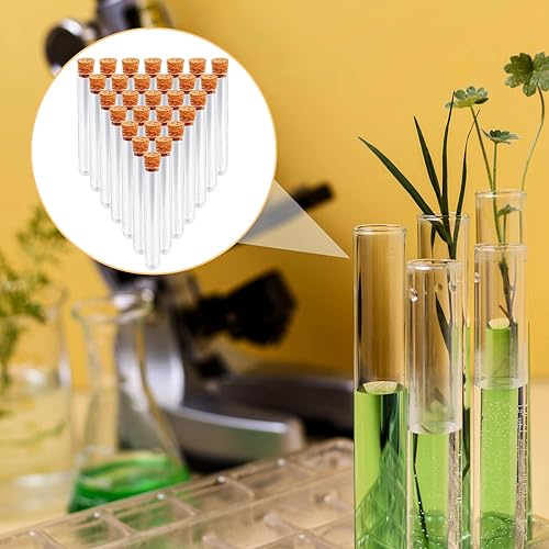 Miniatura 4 de 28 tubos de ensayo de plástico transparente con tapas, viales de plástico de 0.591 x 3.937 in (0.5 fl oz) con tapa de sellado, tubos de ensayo