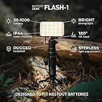 Vista 5 de ELECOM NESTOUT - Banco de energía para exteriores de 10000 mAh + panel solar de 4 paneles + 1 panel de luz flash LED Flash-1 de 1000 lúmenes