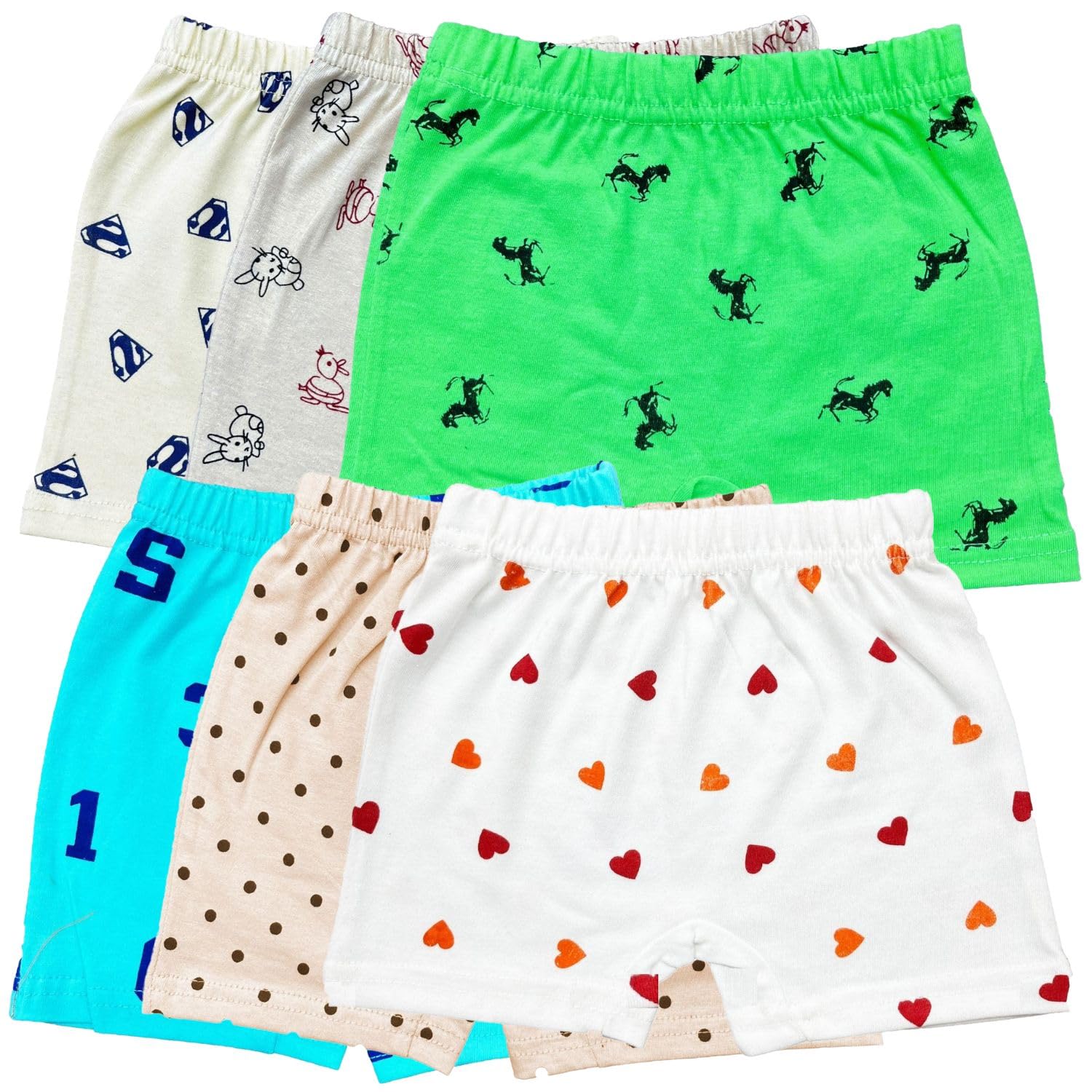 DIAZ Basic Bloomer| Unisex, 100% Pure Cotton Innerwear | Breathable & Soft Underwear | Baby Bloomers for 12m – 4y I Pack of 6-image-30