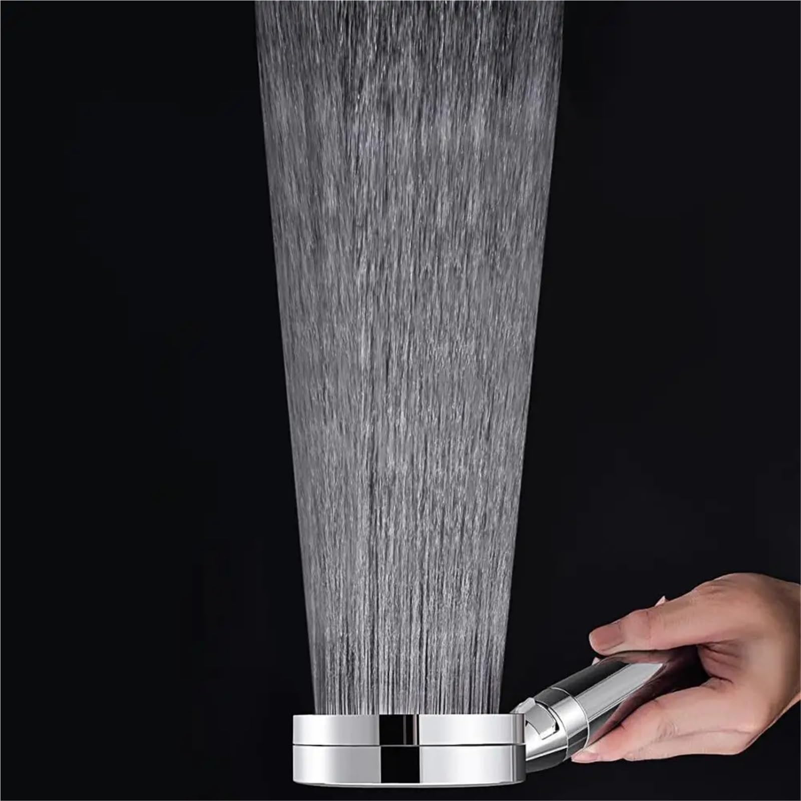Cabezal de ducha alta presión, cabezal mano, filtro iónico, ahorro agua, Spa for baño, cromado Para Baño(Silver)