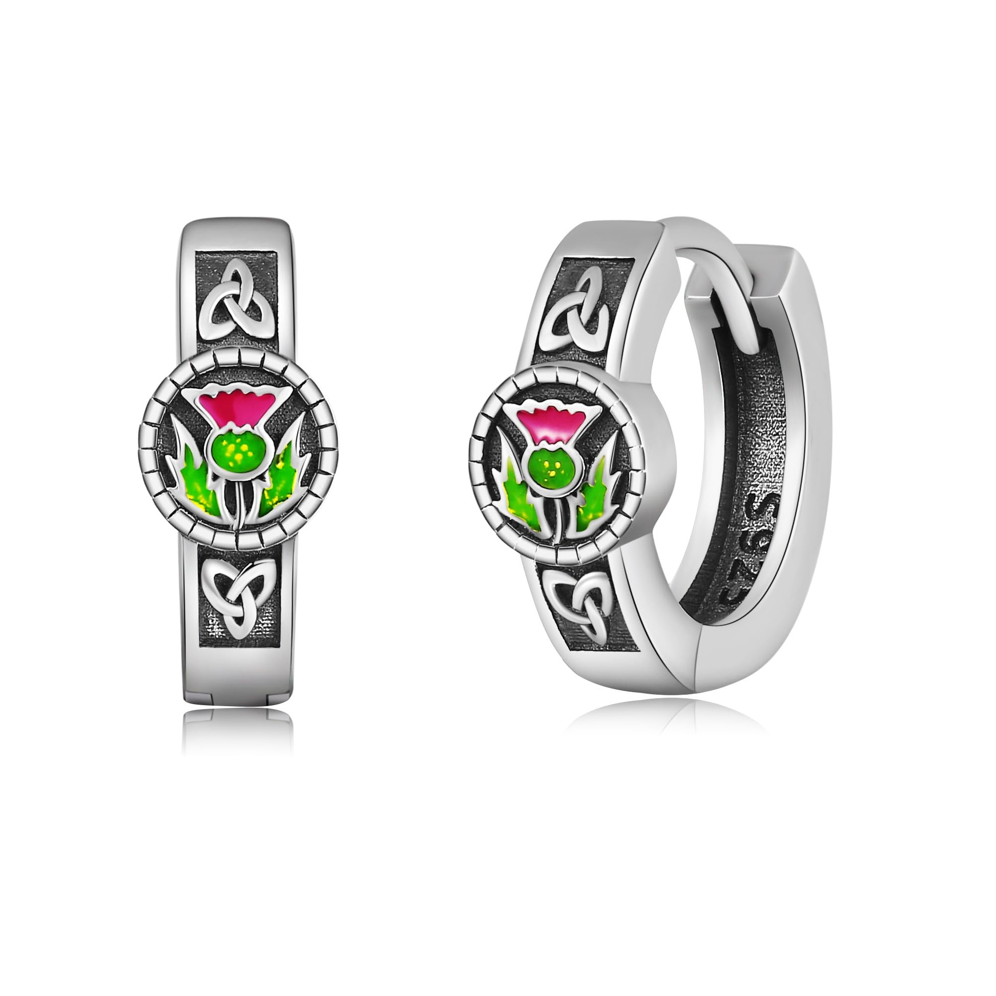 Creolen Klein Silber 925 Damen Herren Lebensbaum/Schildkröten/Hund/Katzen Mini Creolen Ohrringe Schmuck Geschenk