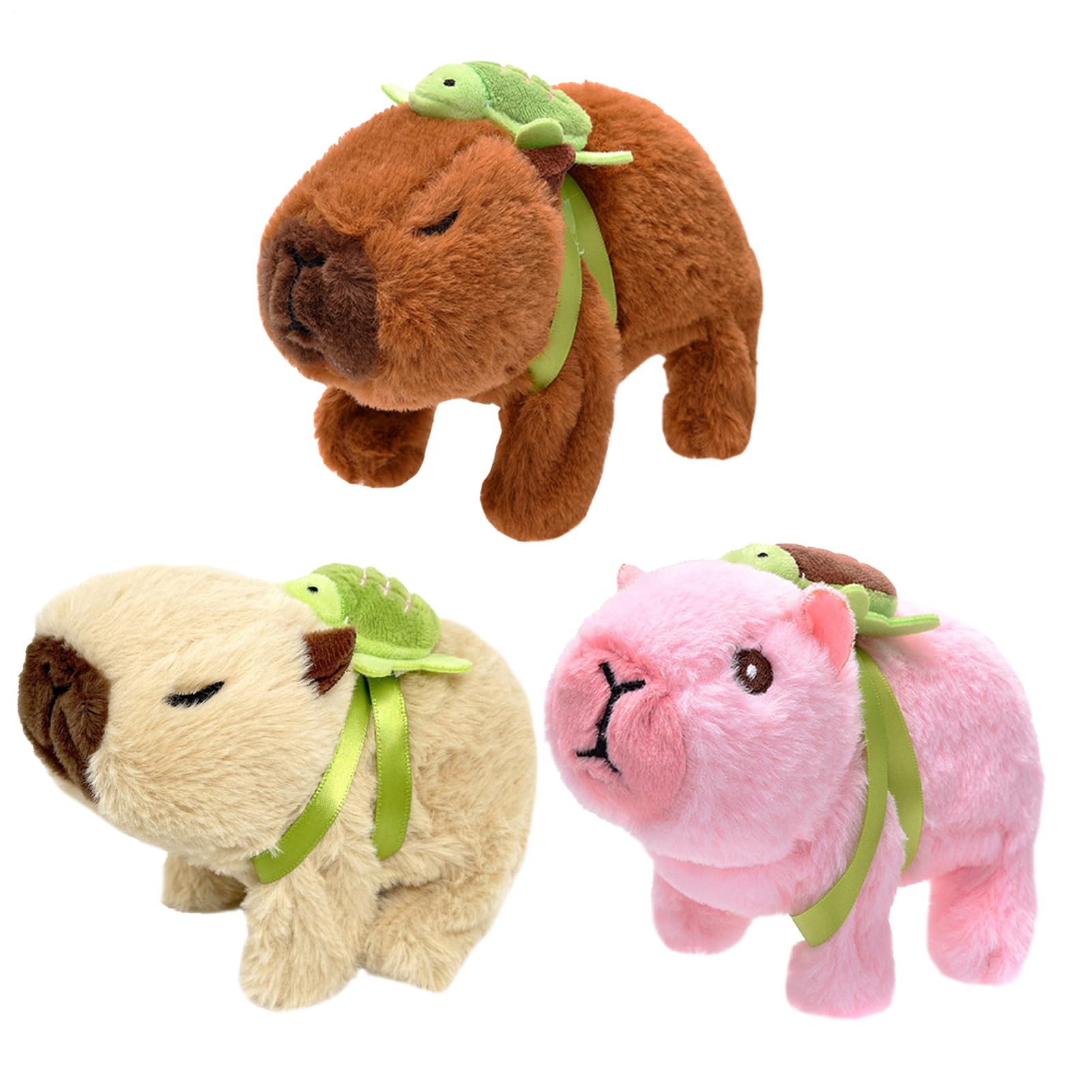 This Plush Capybara Stuffed Animal provides a real interactive experience that will instantly capture the hearts of children. Made with safe materials, it stimulates your child's imagination and creat