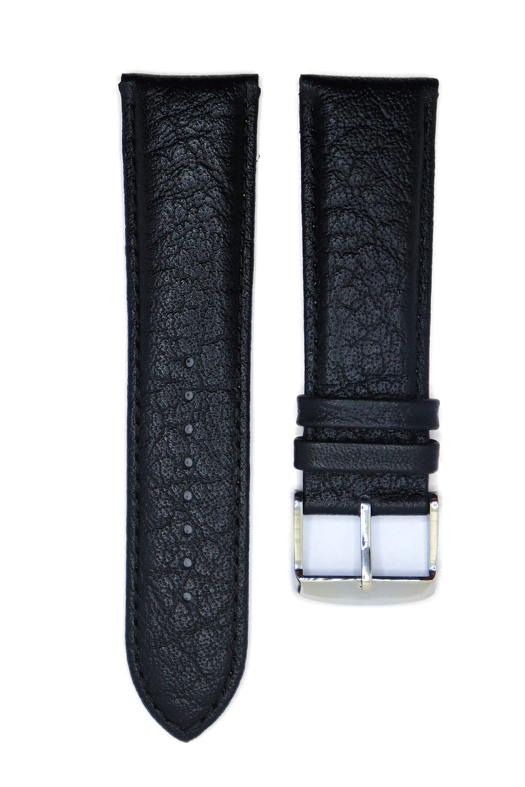 Exor Half padded GRAIN BLACK Color with botip finish 24MM Genuine Leather Watch Strap (B09R1YYGLG) Amazon Price History, Amazon Price Tracker