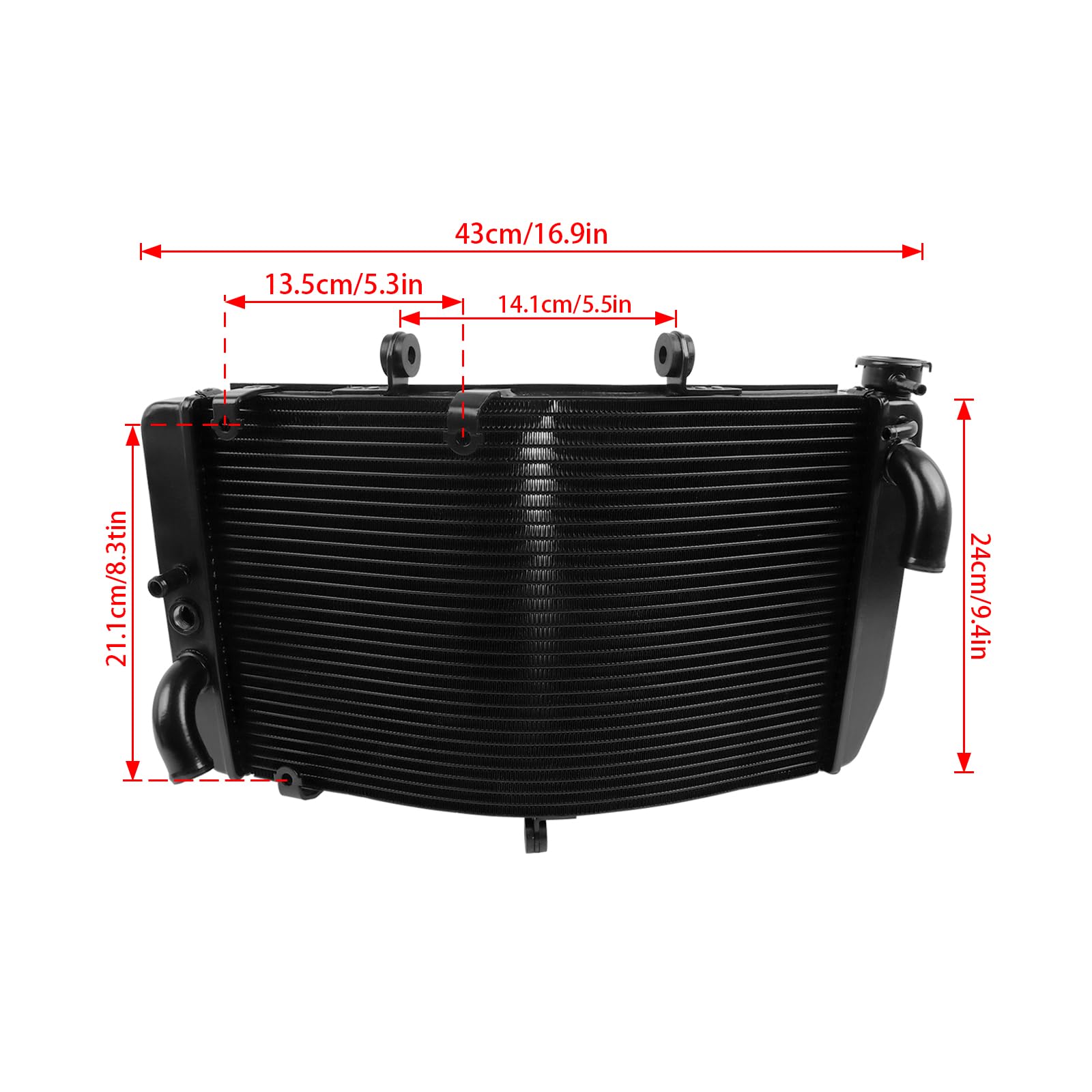 Zestaw intercooler CBR600 F4I CBR 600 F4 2001-2005 | 2006 1999-2000 Aluminium Chłodnica silnika