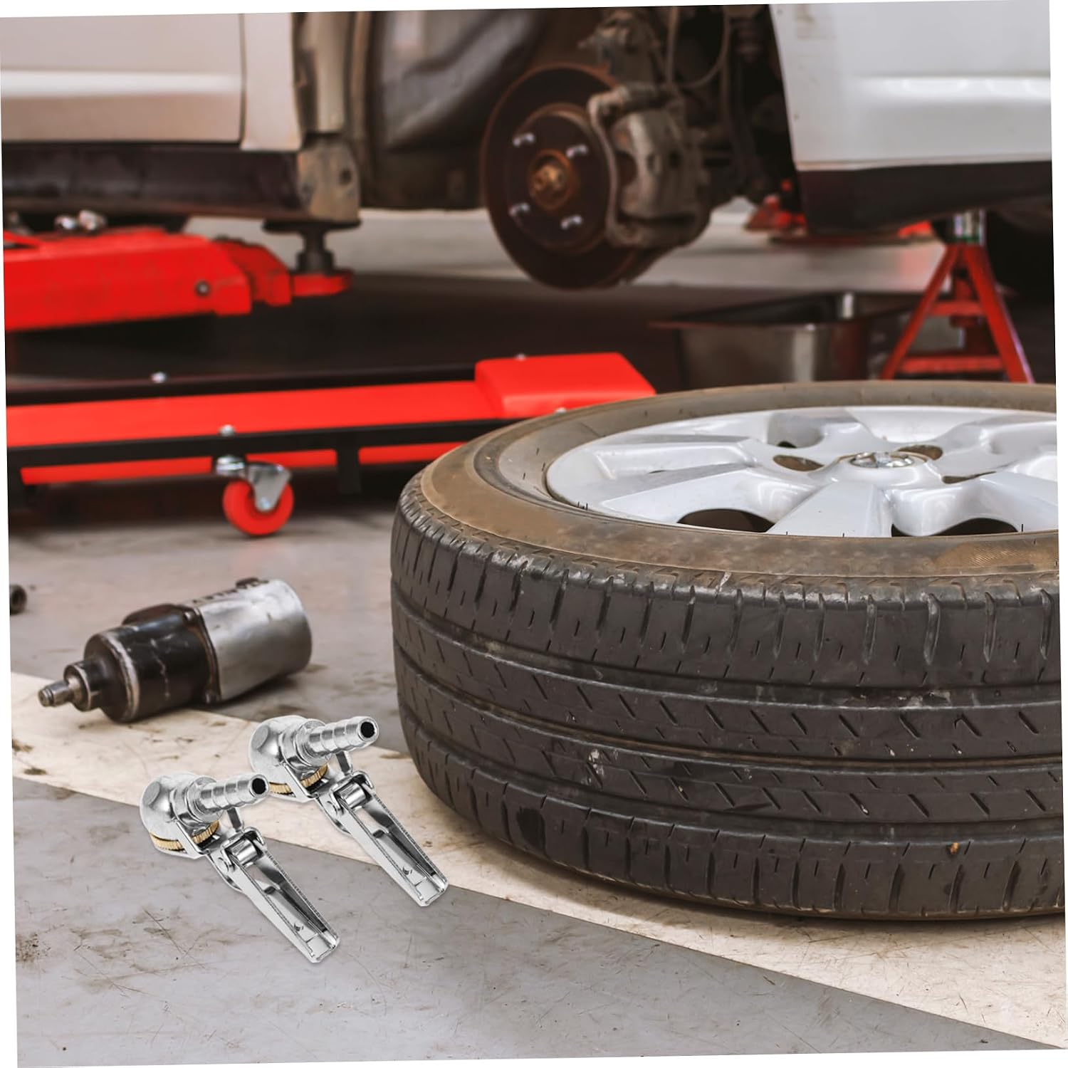 SOLUSTRE 2pcs Tire Air Chuck Adapters Quick Connect Nozzles for Tire Inflators Easy to Use Store