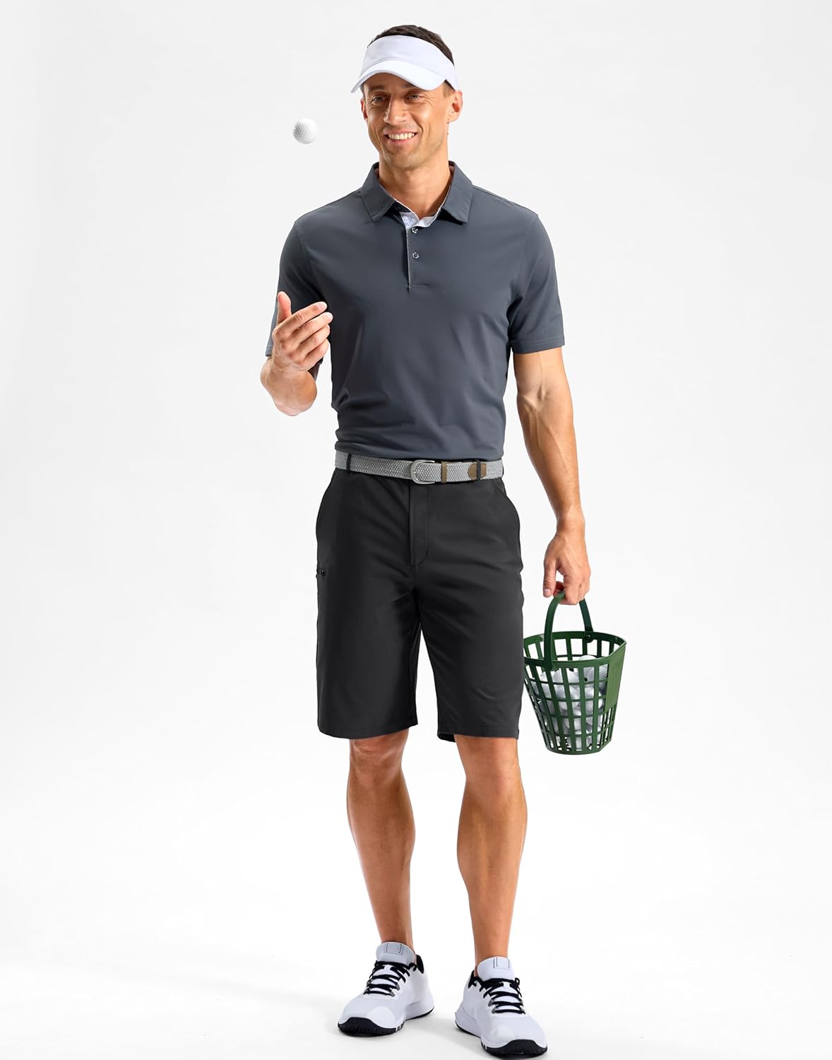 Pudolla Men's Golf Shorts with 4 Pockets 11"/13" Long Inseam Lightweight Quick Dry Flat Front Hybrid Shorts for Casual Work - Image 6