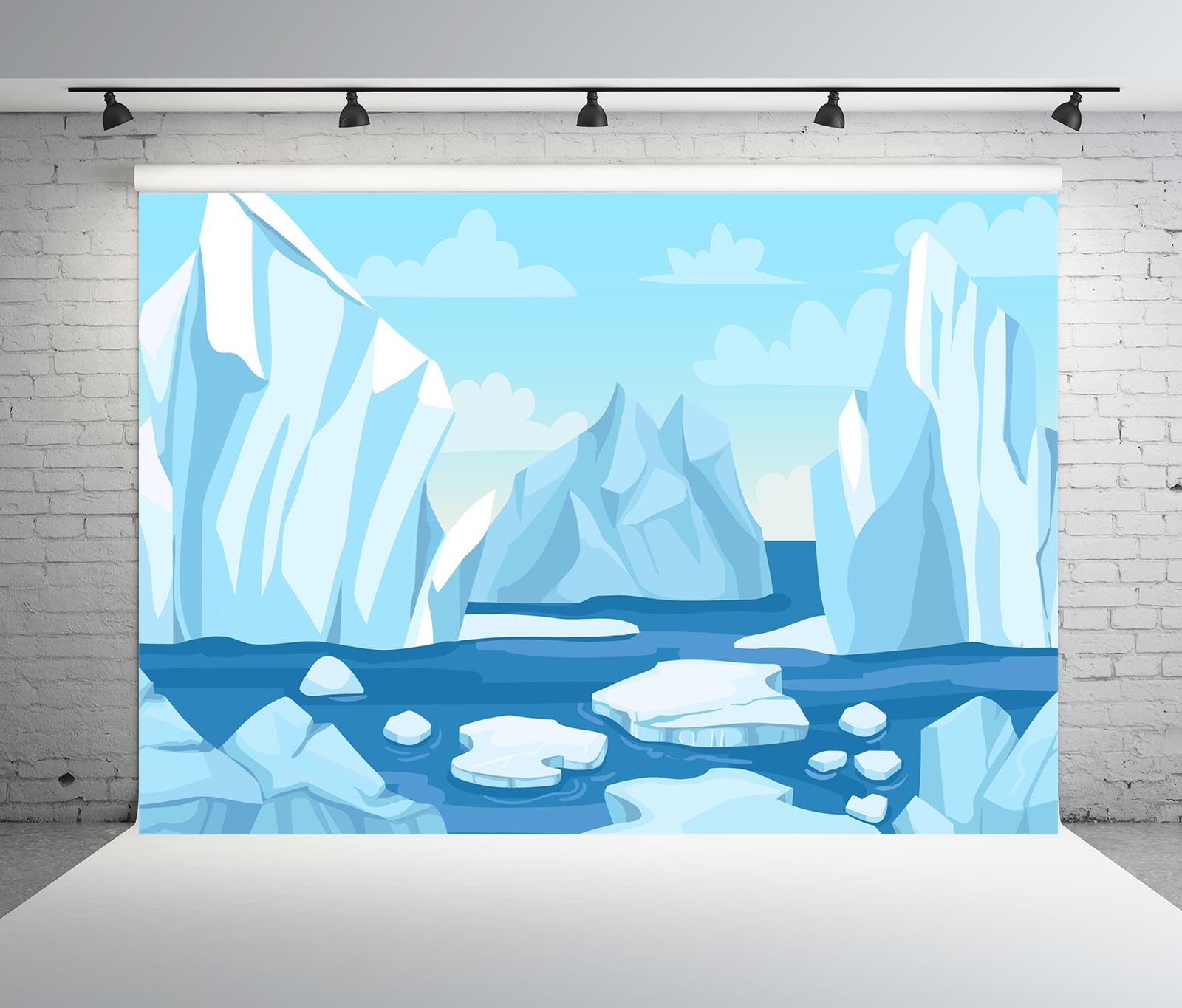 BELECO 7x5ft Arctic Igloo Backdrop - Polar Winter Snow Scene Photo Background