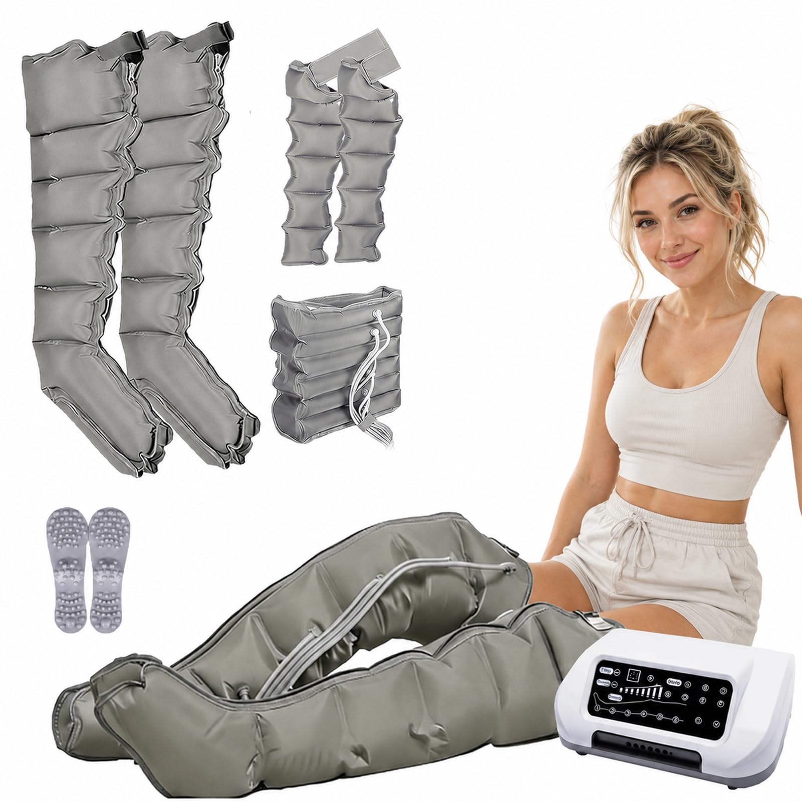 LYJIANGXIN Full Body Lymphatic Drainage Massager and L/XL Pain Relief 6-Cavity Lymphatic Drainage Air Compression Massager Relieves Muscle Pain and Fatigue Pressotherapy Boots