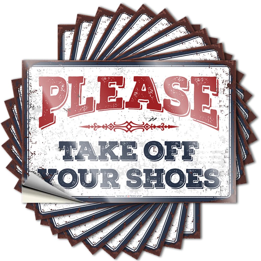 Quote Hat Western Please Take Off Your Shoes for Farmers - Garage Accessories for Men Easy Peel Removable(12X18CM)