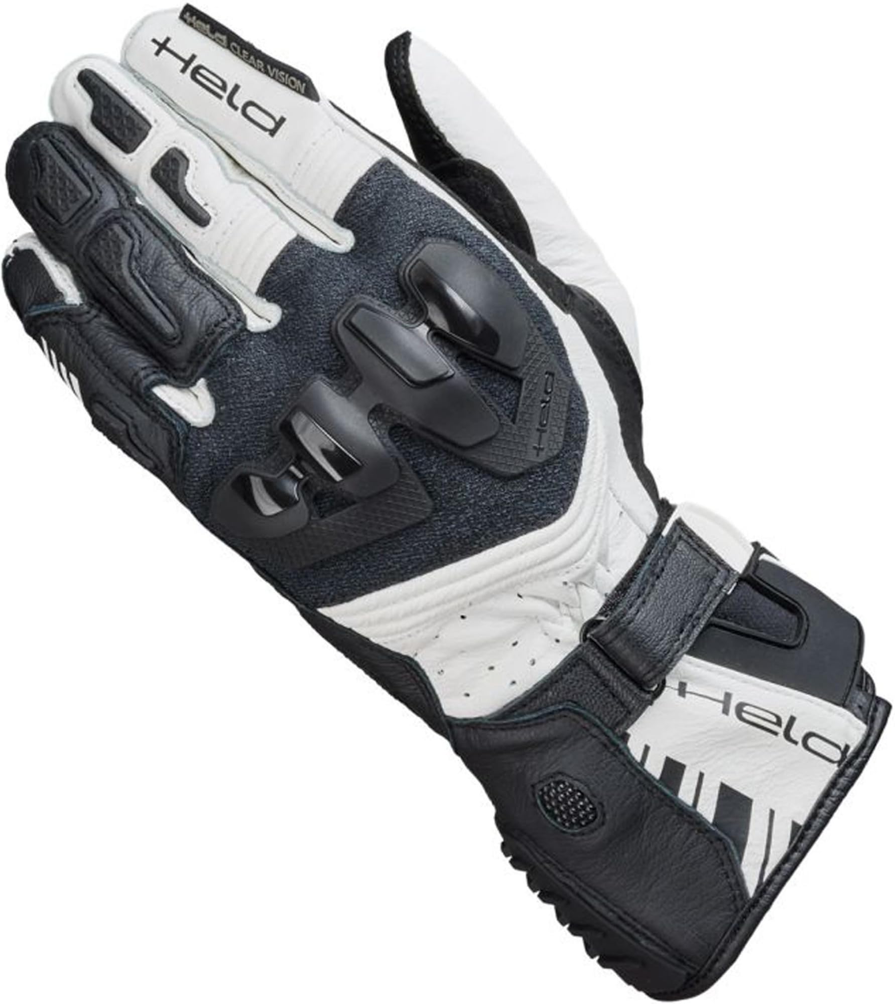 Held Evo-Thrux 3 Rękawice motocyklowe, czarny/biały, K-8