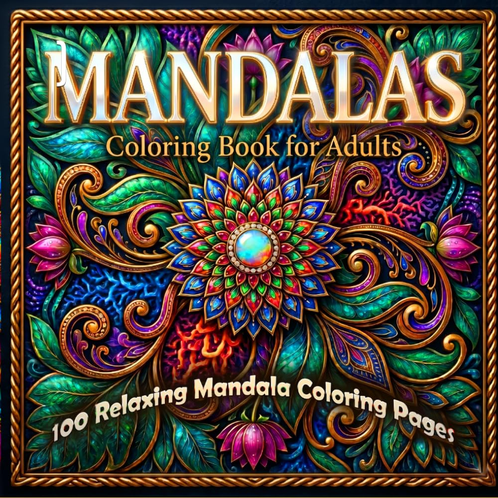 MANDALAS: 100 Relaxing Mandalas for Stress Relief and Mindfulness: A Creative Journey to Inner Peace (202 Pages, Single-Sided Designs)