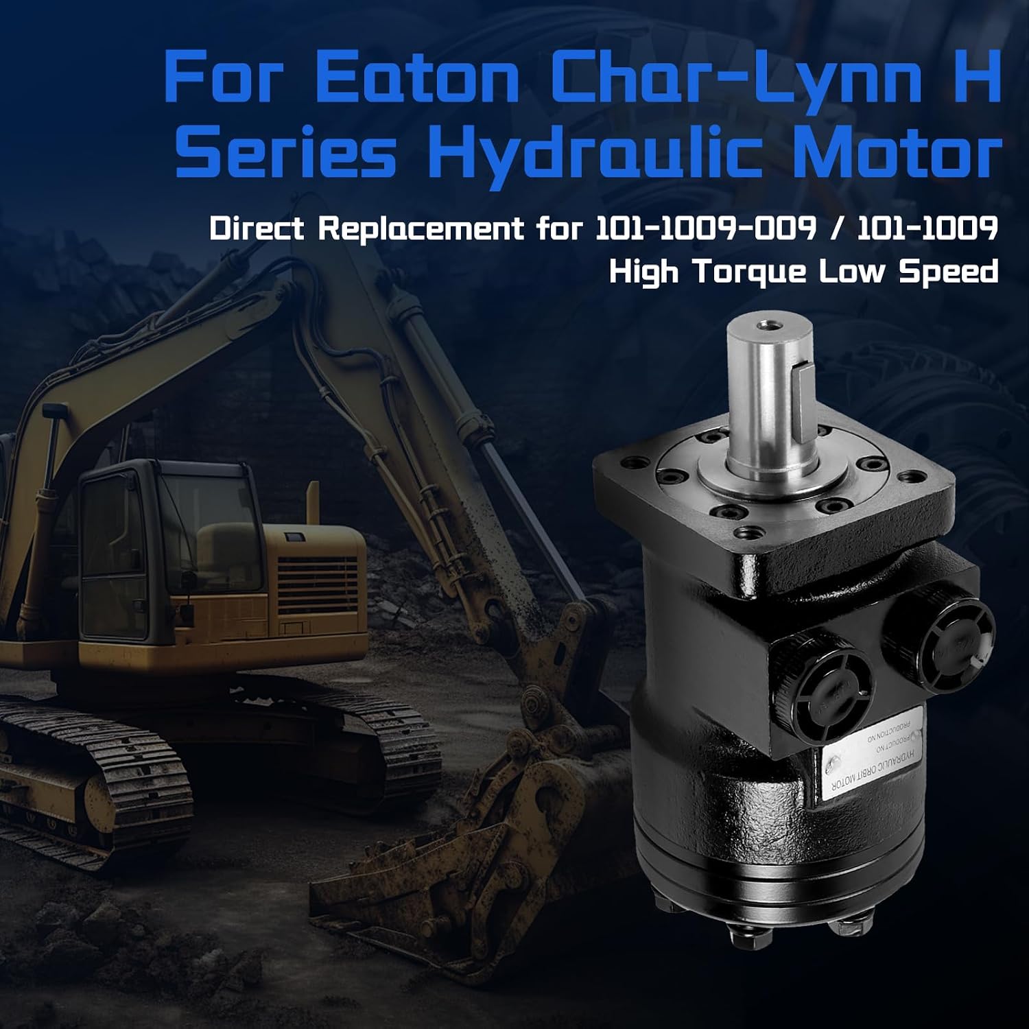 101-1009-009 New Hydraulic Motor Replacement for Eaton Char-Lynn H Series High Torque Low Speed Orbital Motor for Construction Agriculture Mining