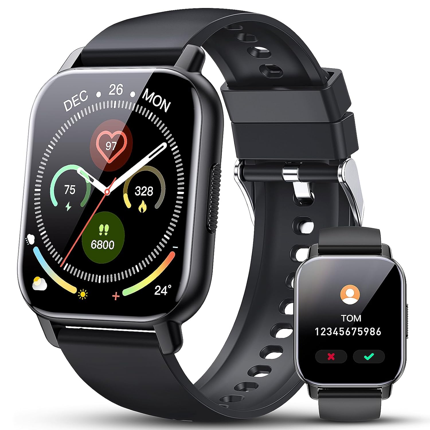 Smart Watch for Men Women 1 85 HD Touchscreen Fitness Tracker with Bluetooth Calling 2025 Fitness Watch with