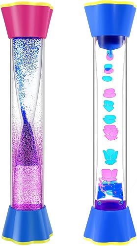 Miniatura 8 de Tubos sensoriales antiestrés – Juguetes calmantes para niños – Tubo sensorial con botella de purpurina, giratorio de gravedad, espiral de gota